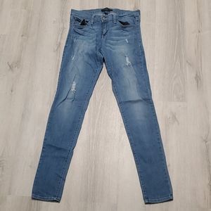 Flying monkey distressed skinny jeans